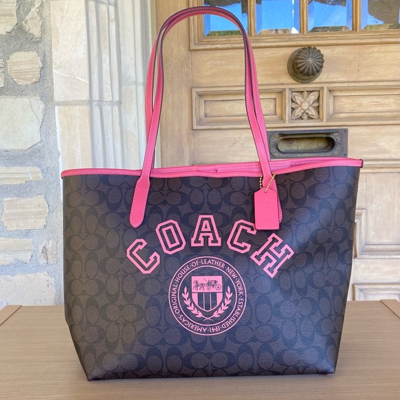 Coach Signature Varsity shoulder women handbag authentic NWT - Picture 1 of 8